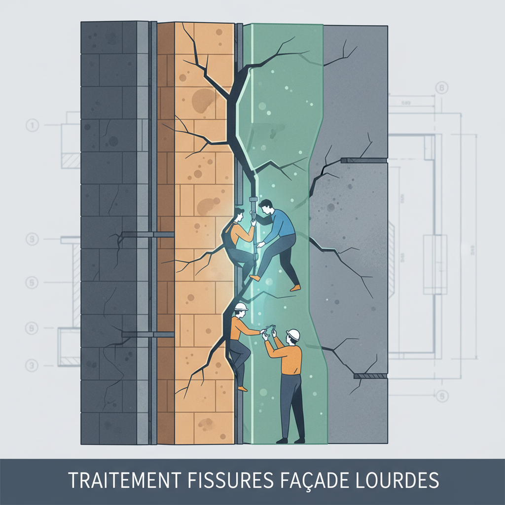 traitement fissures façade lourdes