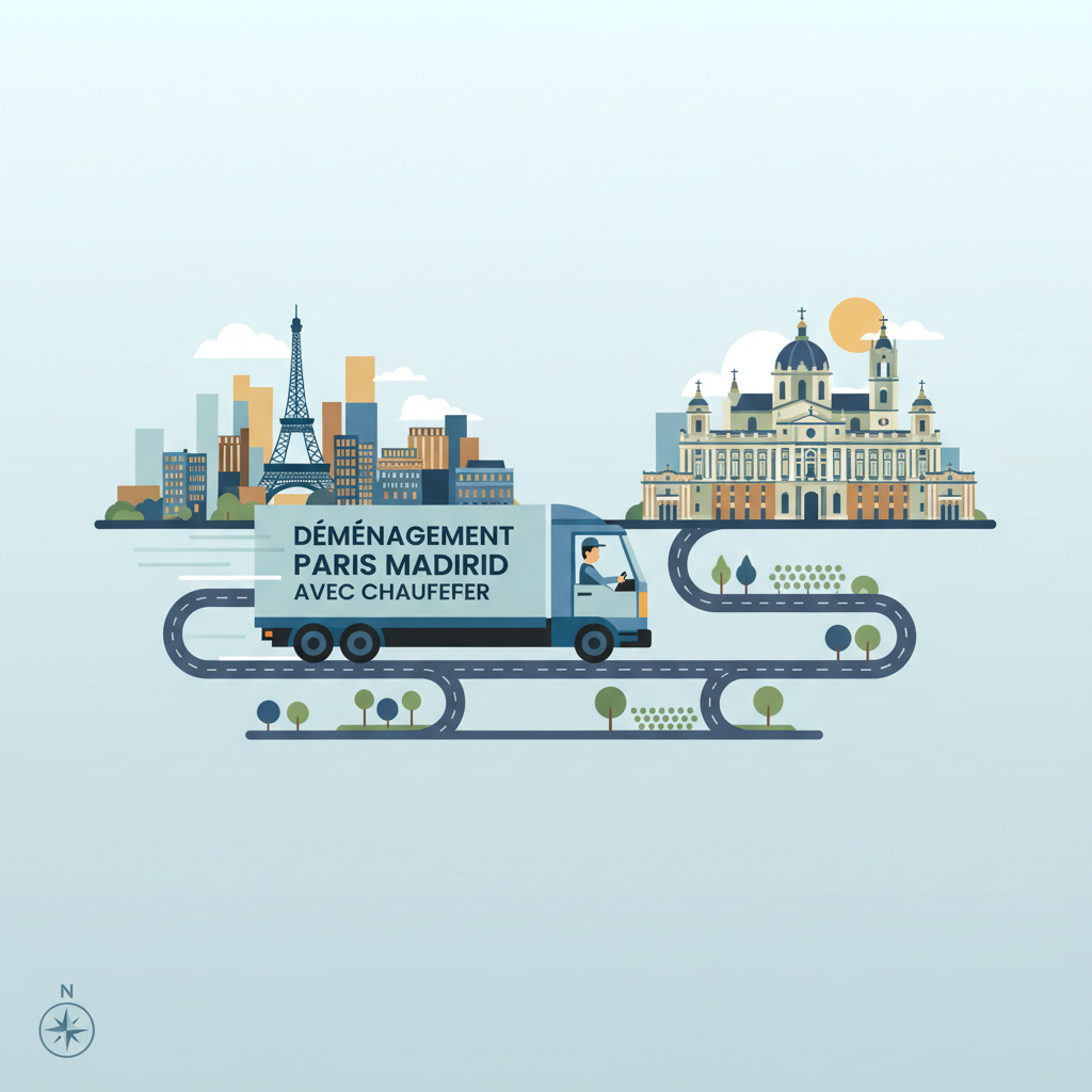 déménagement paris madrid avec chauffeur
